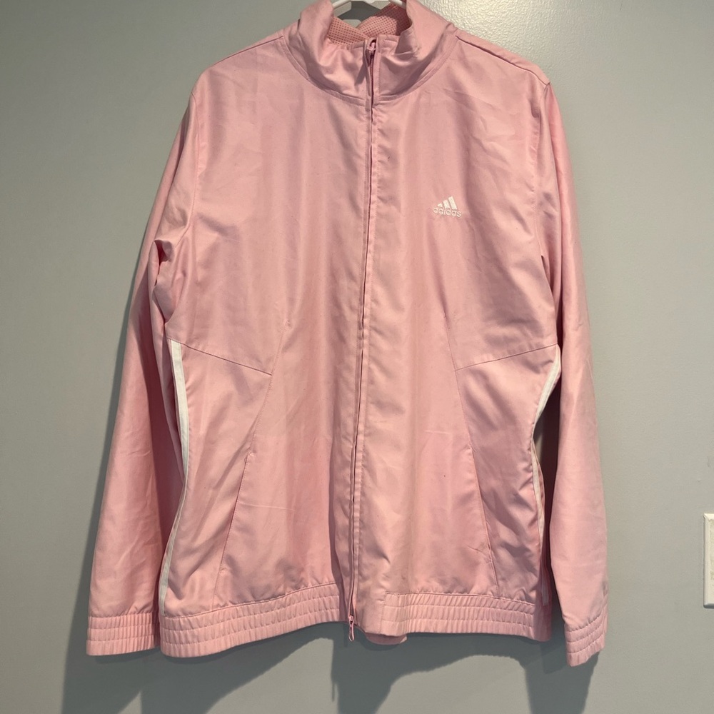 Adidas Light Pink Zip-Up Jacket